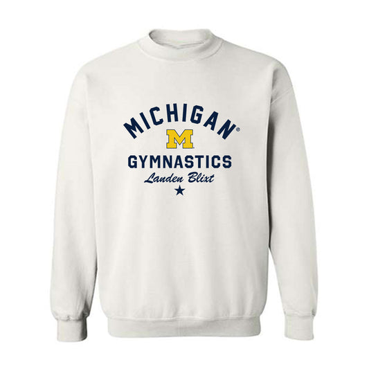 Michigan - NCAA Men's Gymnastics : Landen Blixt - Classic Shersey Crewneck Sweatshirt-0