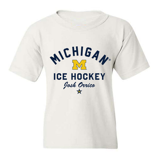 Michigan - NCAA Men's Ice Hockey : Josh Orrico - Classic Shersey Youth T-Shirt-0