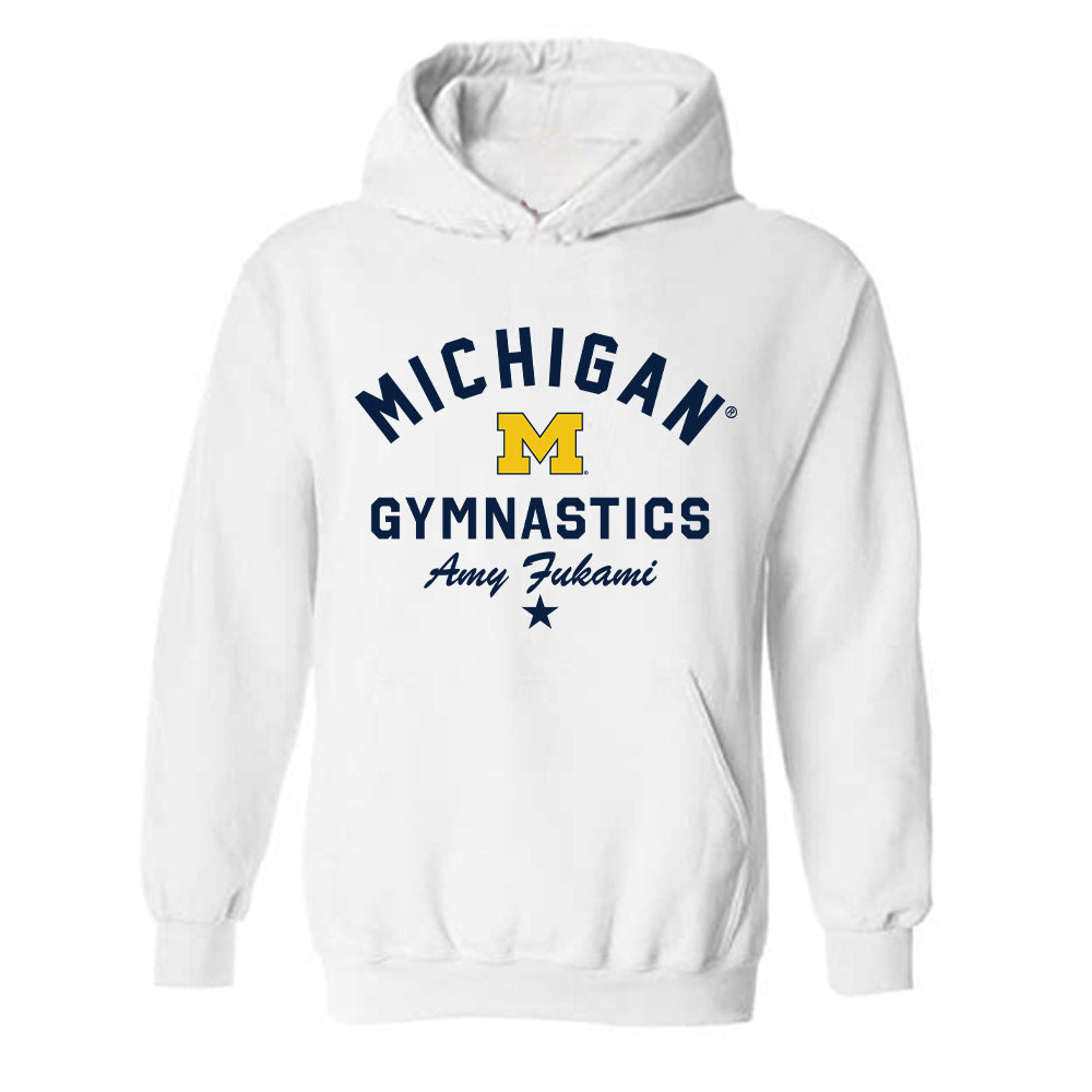 Michigan - NCAA Women's Gymnastics : Amy Fukami - Classic Shersey Hooded Sweatshirt-0