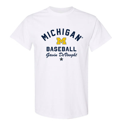 Michigan - NCAA Baseball : Gavin DeVooght - Classic Shersey T-Shirt-0
