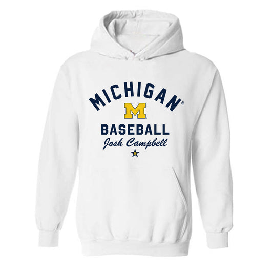 Michigan - NCAA Baseball : Josh Campbell - Classic Shersey Hooded Sweatshirt-0
