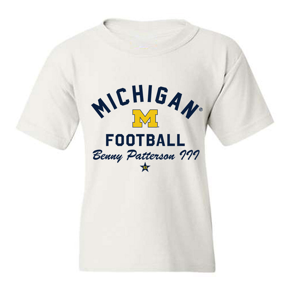 Michigan - NCAA Football : Benny Patterson III - Classic Shersey Youth T-Shirt-0