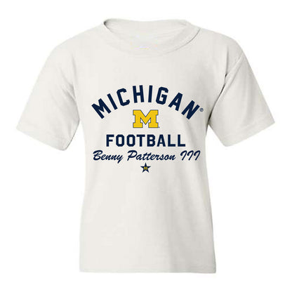 Michigan - NCAA Football : Benny Patterson III - Classic Shersey Youth T-Shirt-0