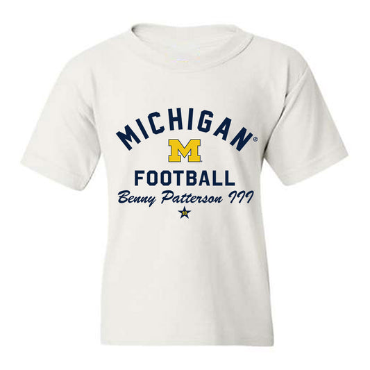 Michigan - NCAA Football : Benny Patterson III - Classic Shersey Youth T-Shirt-0