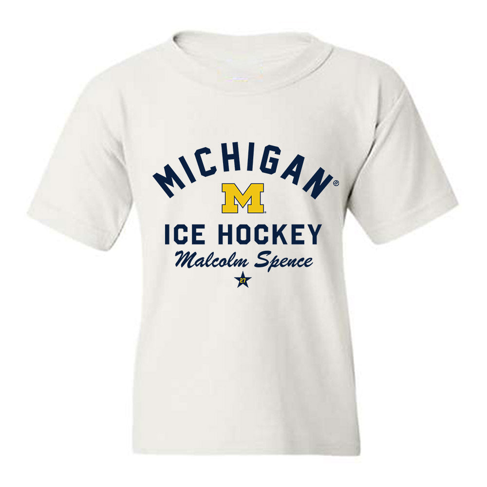 Michigan - NCAA Men's Ice Hockey : Malcolm Spence - Classic Shersey Youth T-Shirt-0
