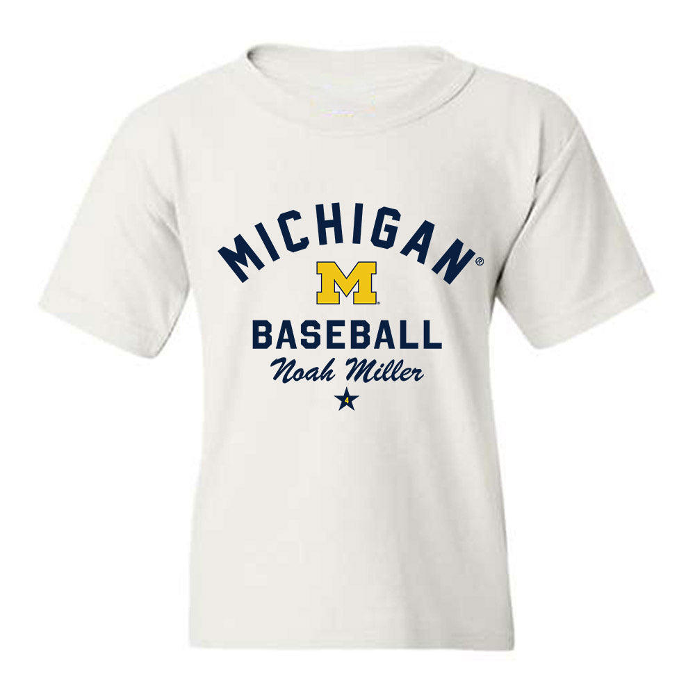 Michigan - NCAA Baseball : Noah Miller - Classic Shersey Youth T-Shirt-0