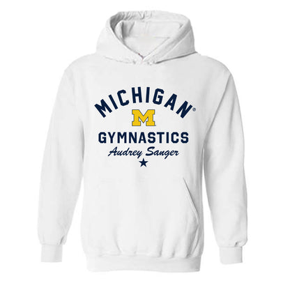 Michigan - NCAA Women's Gymnastics : Audrey Sanger - Classic Shersey Hooded Sweatshirt-0