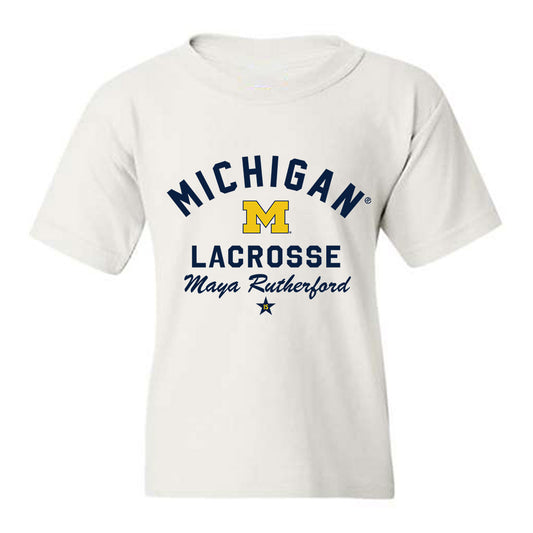 Michigan - NCAA Women's Lacrosse : Maya Rutherford - Classic Shersey Youth T-Shirt-0