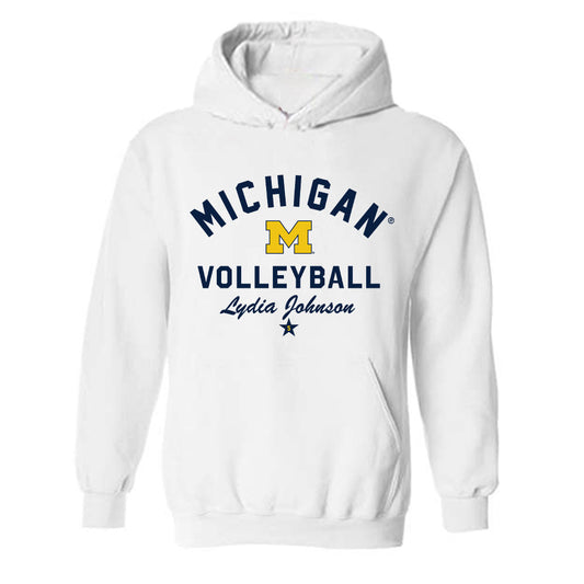 Michigan - NCAA Women's Volleyball : Lydia Johnson - Classic Shersey Hooded Sweatshirt-0