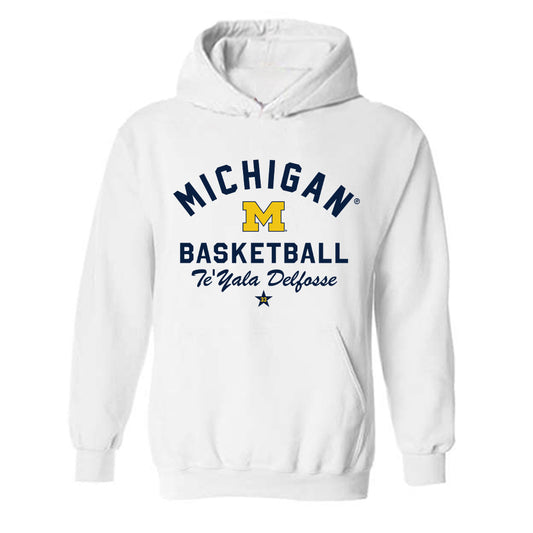 Michigan - NCAA Women's Basketball : Te'Yala Delfosse - Classic Shersey Hooded Sweatshirt-0