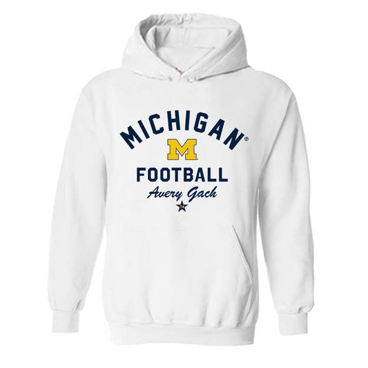 Michigan - NCAA Football : Avery Gach - Classic Shersey Hooded Sweatshirt-0
