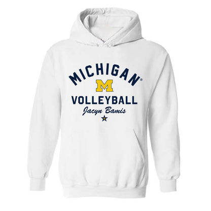 Michigan - NCAA Women's Volleyball : Jacyn Bamis - Classic Shersey Hooded Sweatshirt-0