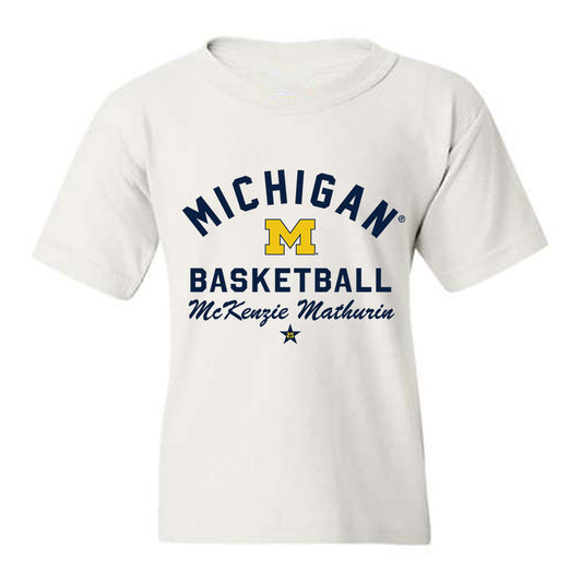 Michigan - NCAA Women's Basketball : McKenzie Mathurin - Classic Shersey Youth T-Shirt-0