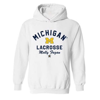 Michigan - NCAA Women's Lacrosse : Molly Fagan - Classic Shersey Hooded Sweatshirt-0