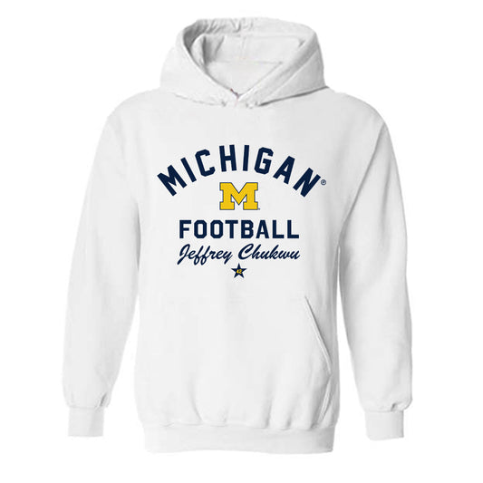 Michigan - NCAA Football : Jeffrey Chukwu - Classic Shersey Hooded Sweatshirt-0