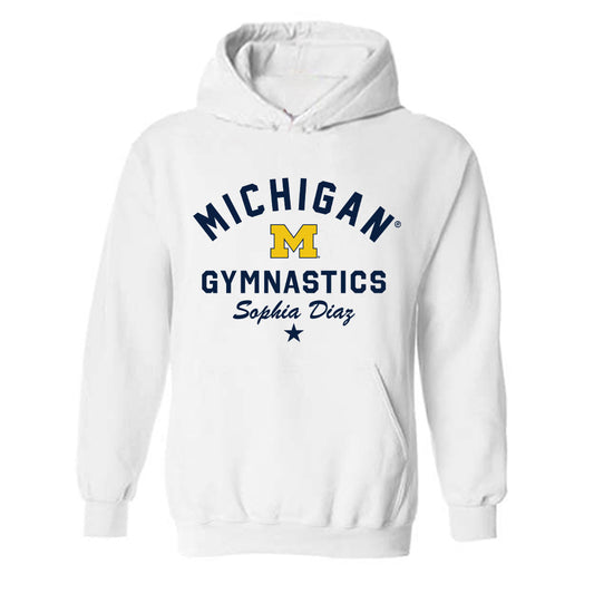 Michigan - NCAA Women's Gymnastics : Sophia Diaz - Classic Shersey Hooded Sweatshirt-0