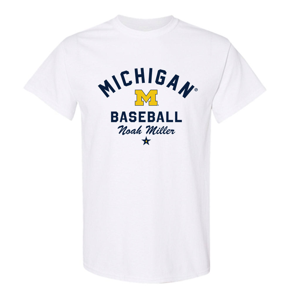 Michigan - NCAA Baseball : Noah Miller - Classic Shersey T-Shirt-0