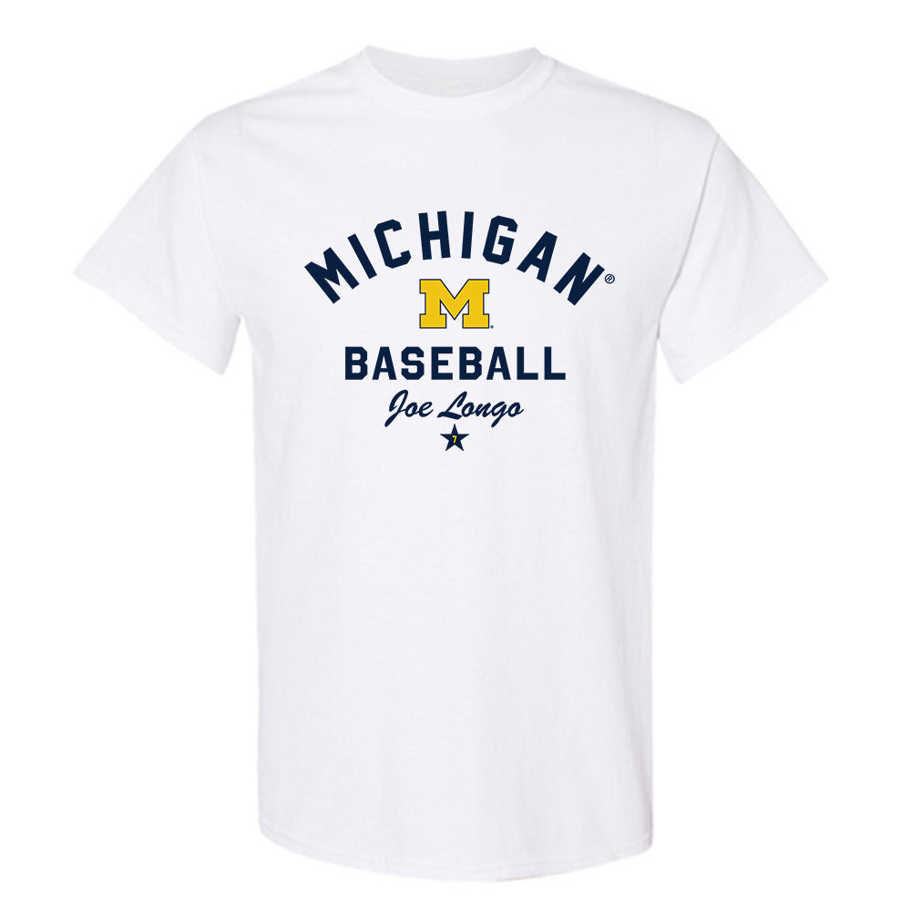 Michigan - NCAA Baseball : Joe Longo - Classic Shersey T-Shirt-0