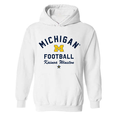 Michigan - NCAA Football : Kainoa Winston - Classic Shersey Hooded Sweatshirt-0
