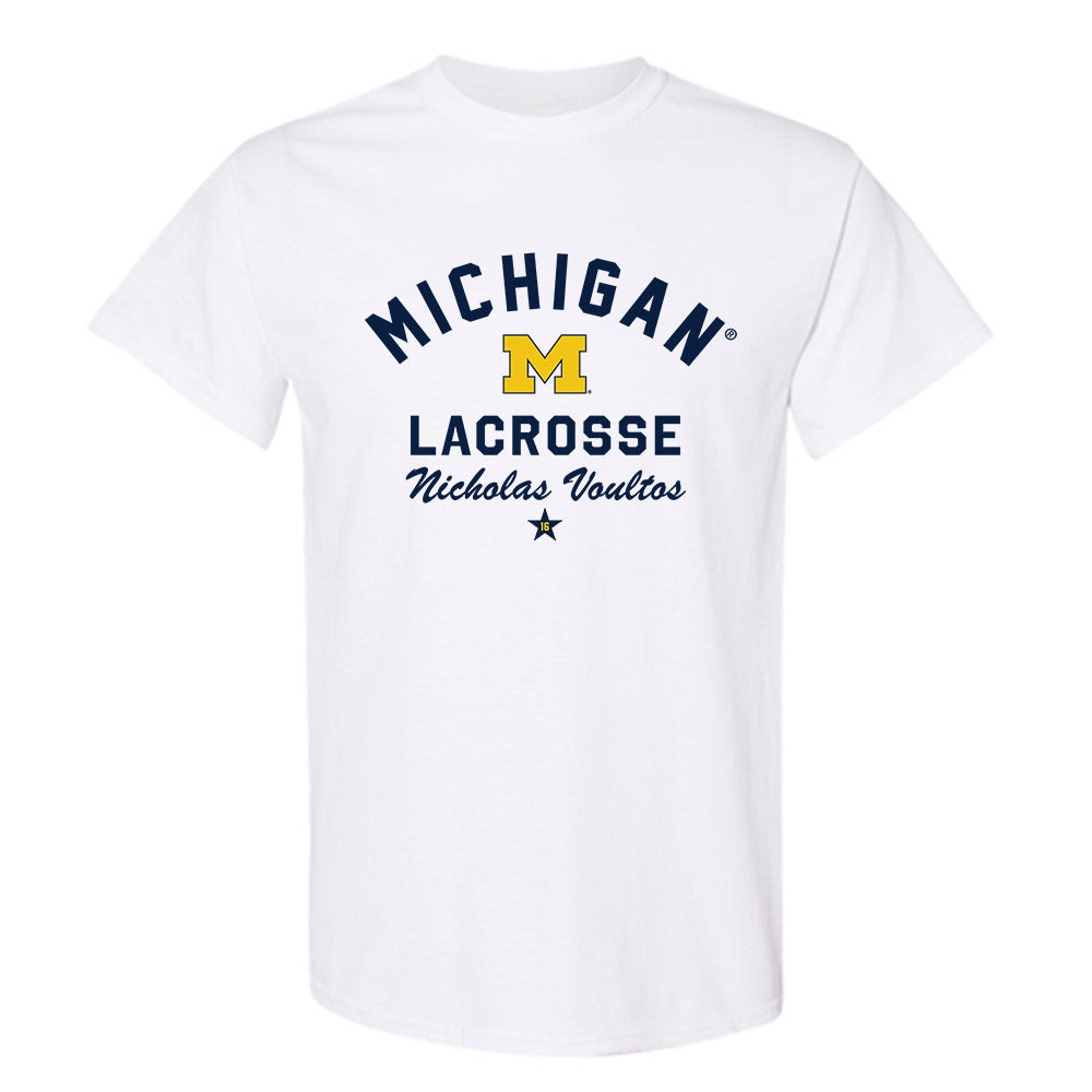 Michigan - NCAA Men's Lacrosse : Nicholas Voultos - Classic Shersey T-Shirt-0