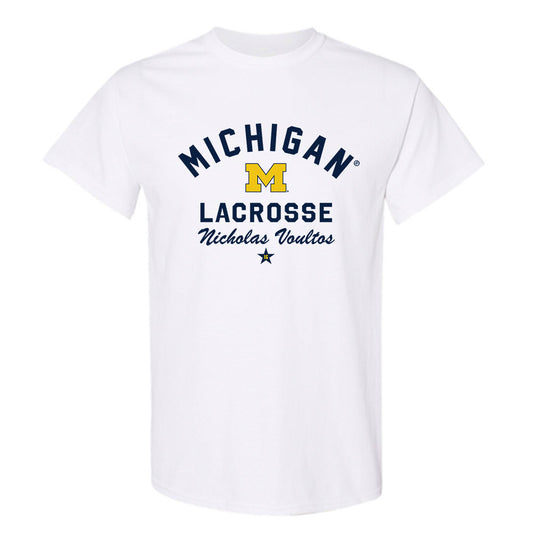 Michigan - NCAA Men's Lacrosse : Nicholas Voultos - Classic Shersey T-Shirt-0
