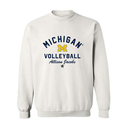 Michigan - NCAA Women's Volleyball : Allison Jacobs - Classic Shersey Crewneck Sweatshirt-0
