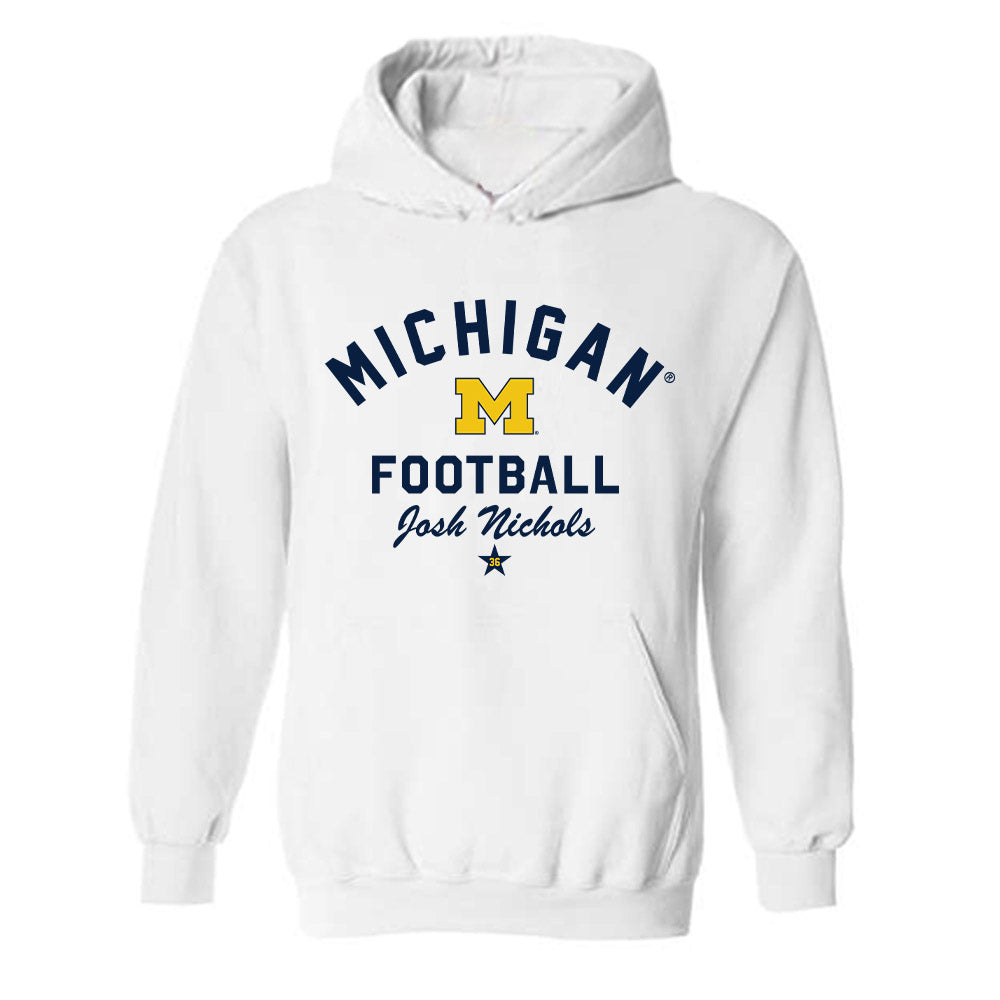 Michigan - NCAA Football : Josh Nichols - Classic Shersey Hooded Sweatshirt-0