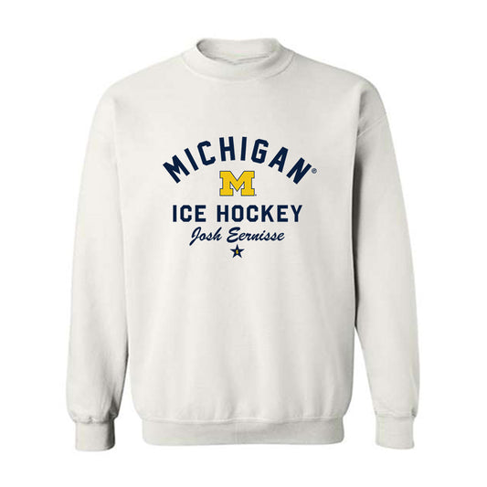 Michigan - NCAA Men's Ice Hockey : Josh Eernisse - Classic Shersey Crewneck Sweatshirt-0