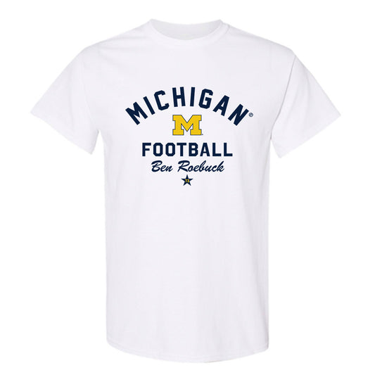 Michigan - NCAA Football : Ben Roebuck - Classic Shersey T-Shirt-0