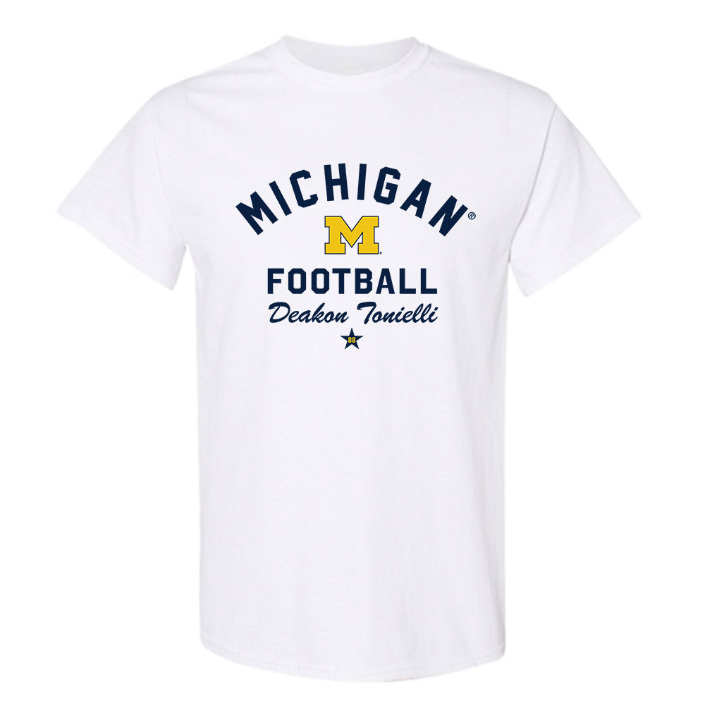 Michigan - NCAA Football : Deakon Tonielli - Classic Shersey T-Shirt-0