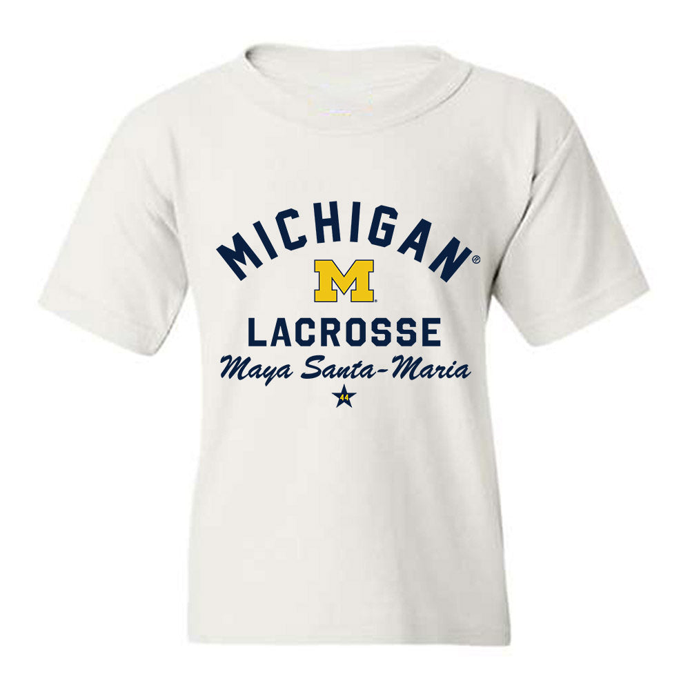 Michigan - NCAA Women's Lacrosse : Maya Santa-Maria - Classic Shersey Youth T-Shirt-0