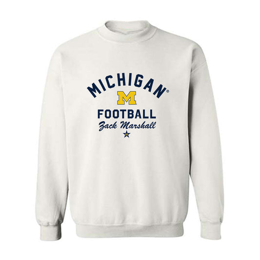 Michigan - NCAA Football : Zack Marshall - Classic Shersey Crewneck Sweatshirt-0