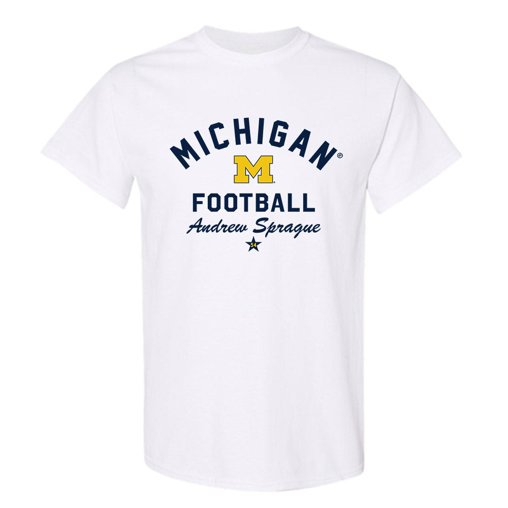 Michigan - NCAA Football : Andrew Sprague - Classic Shersey T-Shirt-0