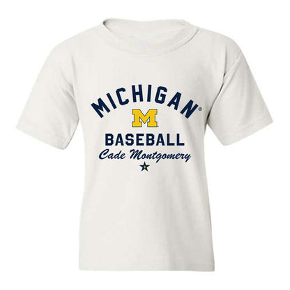 Michigan - NCAA Baseball : Cade Montgomery - Classic Shersey Youth T-Shirt-0