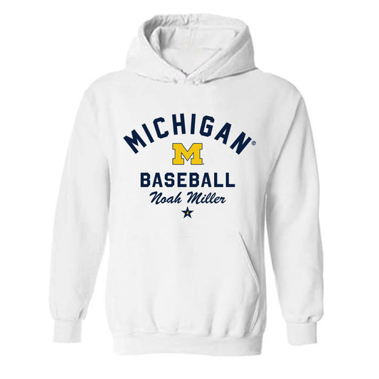 Michigan - NCAA Baseball : Noah Miller - Classic Shersey Hooded Sweatshirt-0