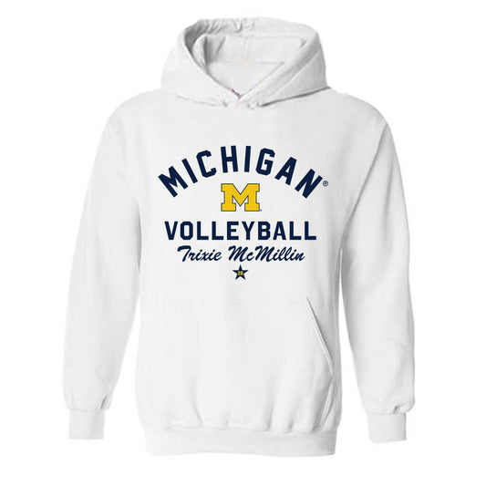 Michigan - NCAA Women's Volleyball : Trixie McMillin - Classic Shersey Hooded Sweatshirt-0