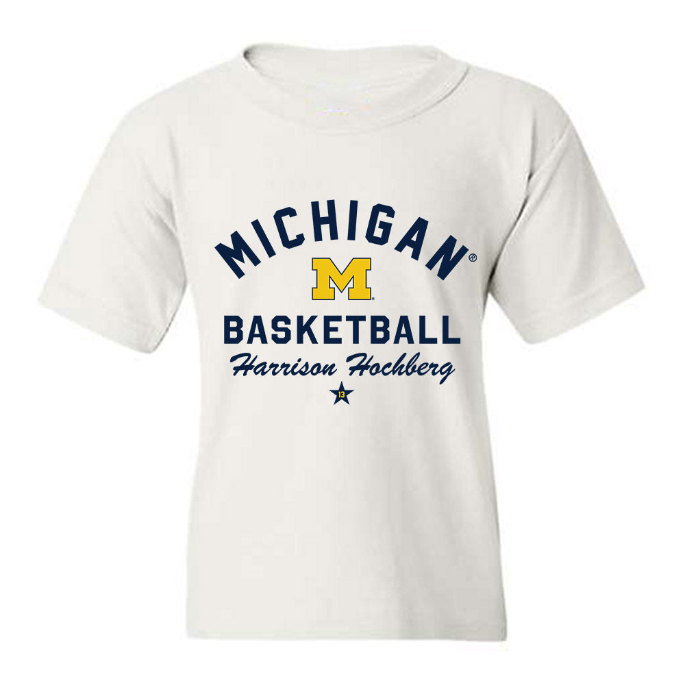 Michigan - NCAA Men's Basketball : Harrison Hochberg - Classic Shersey Youth T-Shirt-0