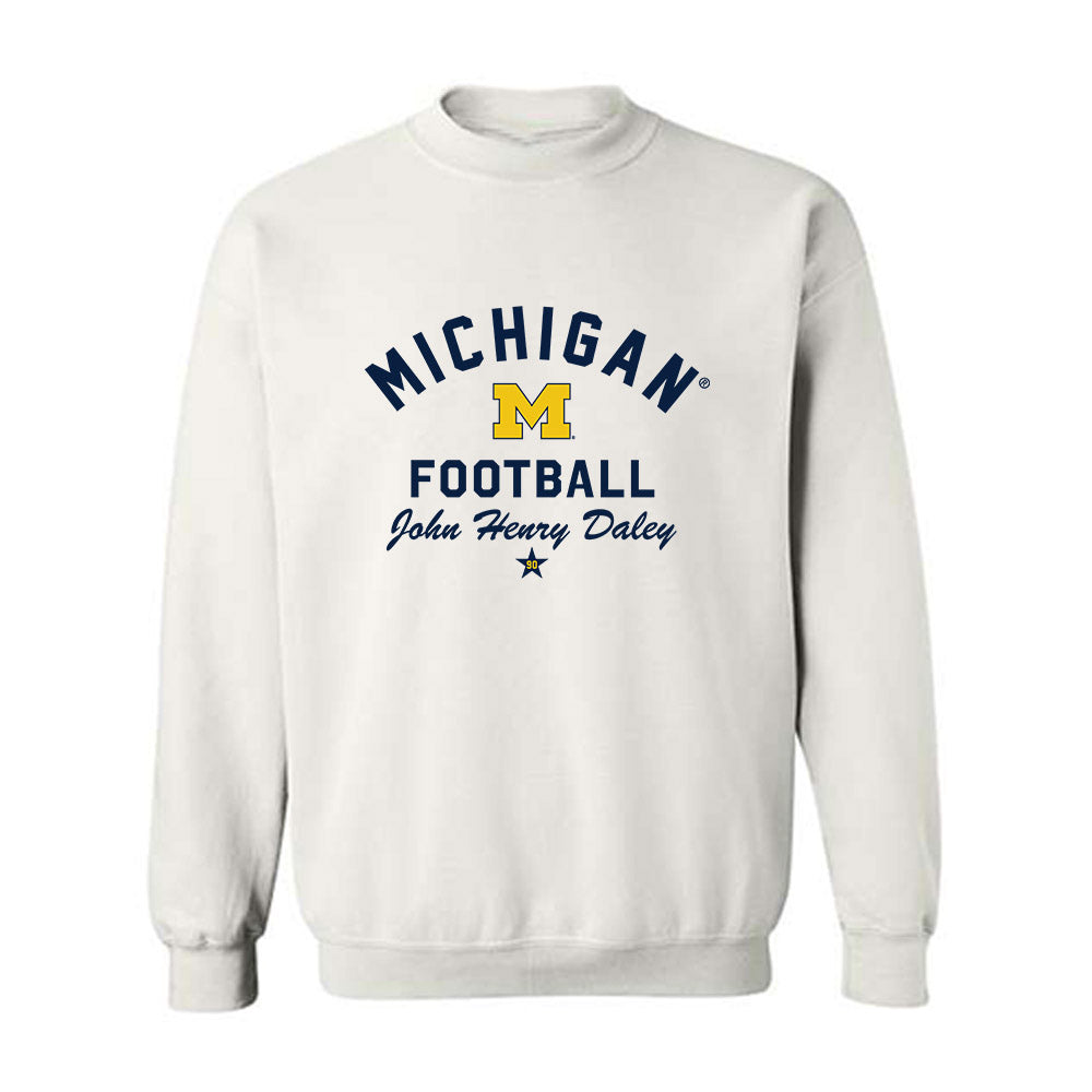 Michigan - NCAA Football : John Henry Daley - Classic Shersey Crewneck Sweatshirt-0