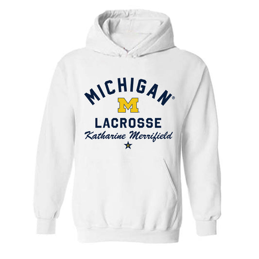 Michigan - NCAA Women's Lacrosse : Katharine Merrifield - Classic Shersey Hooded Sweatshirt-0