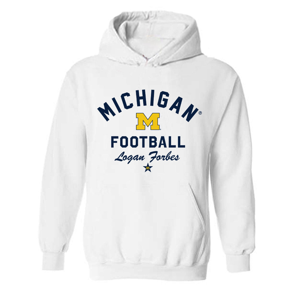 Michigan - NCAA Football : Logan Forbes - Classic Shersey Hooded Sweatshirt-0
