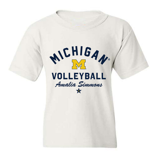 Michigan - NCAA Women's Volleyball : Amalia Simmons - Classic Shersey Youth T-Shirt-0
