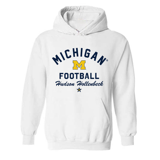 Michigan - NCAA Football : Hudson Hollenbeck - Classic Shersey Hooded Sweatshirt-0