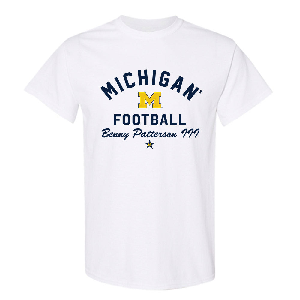 Michigan - NCAA Football : Benny Patterson III - Classic Shersey T-Shirt-0