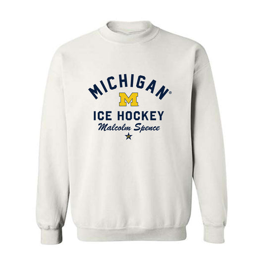 Michigan - NCAA Men's Ice Hockey : Malcolm Spence - Classic Shersey Crewneck Sweatshirt-0