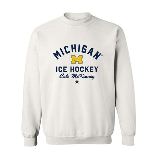 Michigan - NCAA Men's Ice Hockey : Cole McKinney - Classic Shersey Crewneck Sweatshirt-0