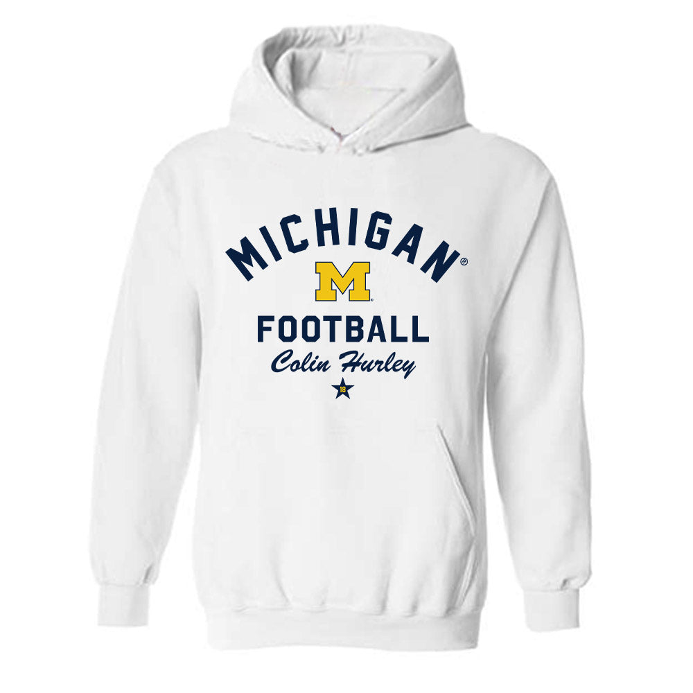 Michigan - NCAA Football : Colin Hurley - Classic Shersey Hooded Sweatshirt-0