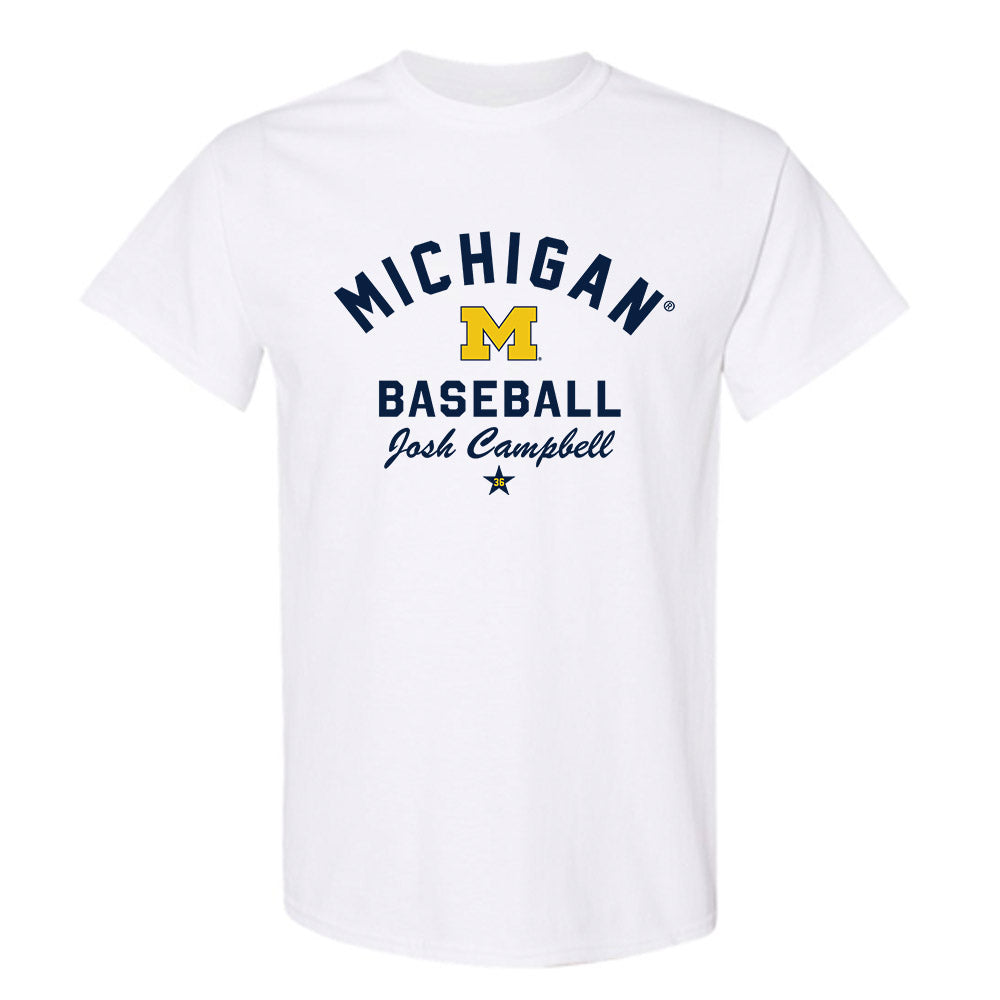 Michigan - NCAA Baseball : Josh Campbell - Classic Shersey T-Shirt-0
