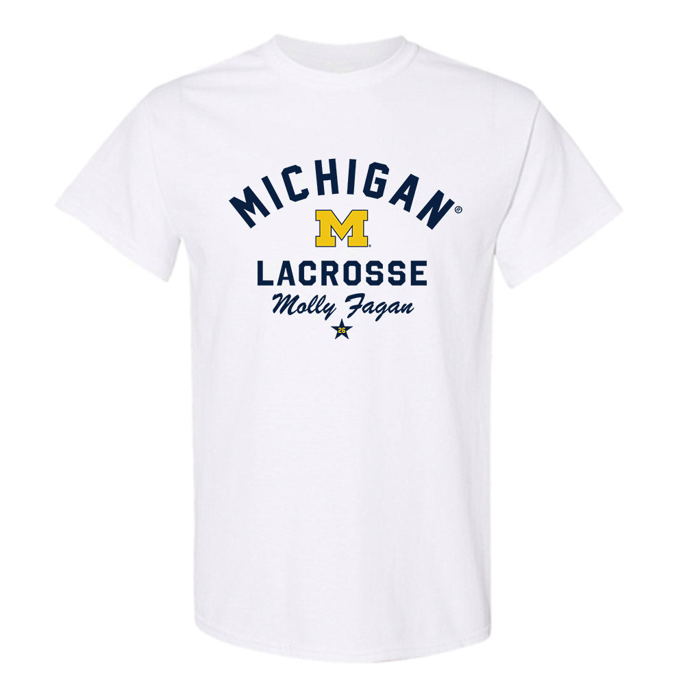 Michigan - NCAA Women's Lacrosse : Molly Fagan - Classic Shersey T-Shirt-0