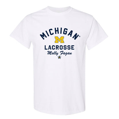 Michigan - NCAA Women's Lacrosse : Molly Fagan - Classic Shersey T-Shirt-0