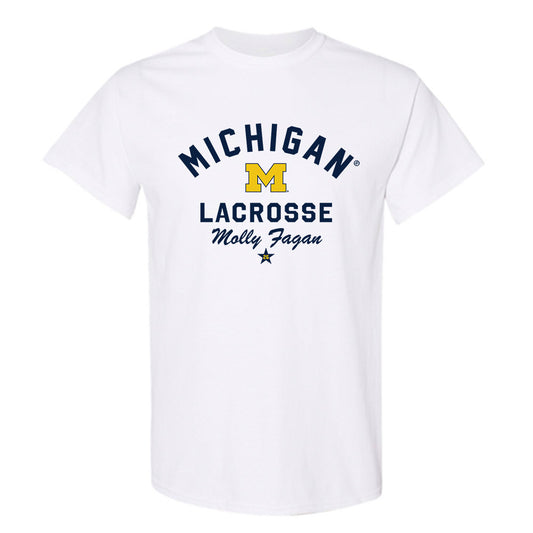 Michigan - NCAA Women's Lacrosse : Molly Fagan - Classic Shersey T-Shirt-0